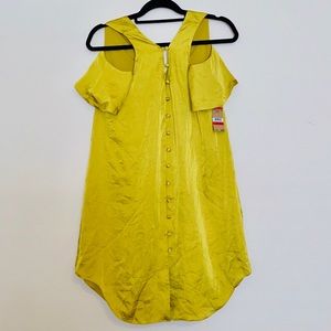 NWT Rachael Roy Cold Shoulder Button Down Dress XS